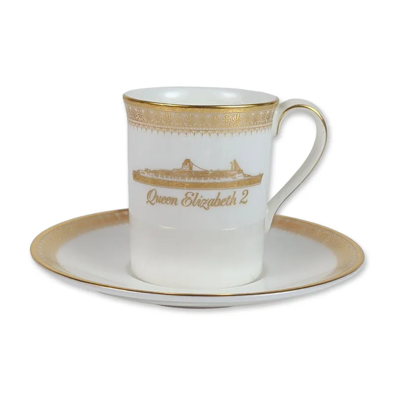 Royal Doulton Bone China Ritz QE2 Cup and Saucer from auction in Hollywood, Florida