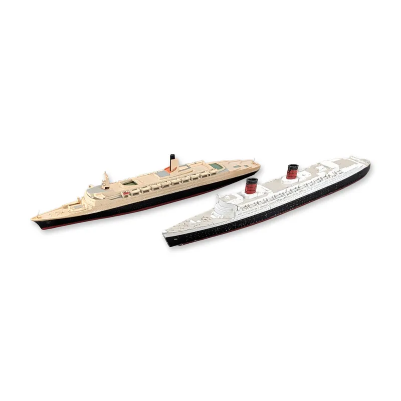 2pc Tri-ang Minic and Wiking Model Ocean Liners, Queen Elizabeth from auction in Hollywood, Florida