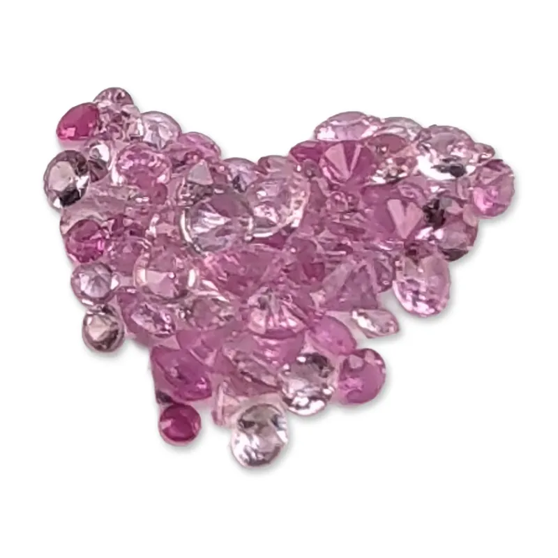 Collection of Round Pink Sapphire Gemstones from auction in Hollywood, Florida