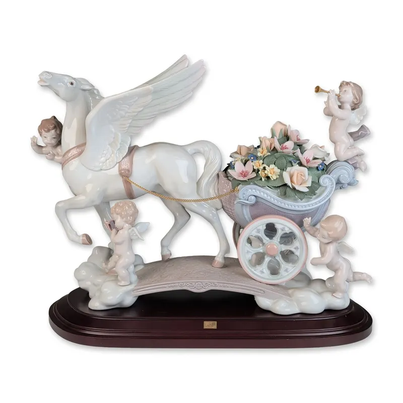 Lladro Limited Edition Porcelain Sculpture, Celestial Journey 01001848 with COA & Base from auction in Hollywood, Florida