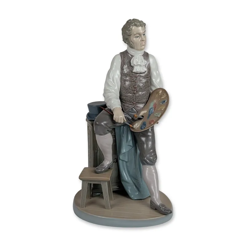 Lladro Artistic Endeavor Glazed Porcelain Figurine from auction in Hollywood, Florida