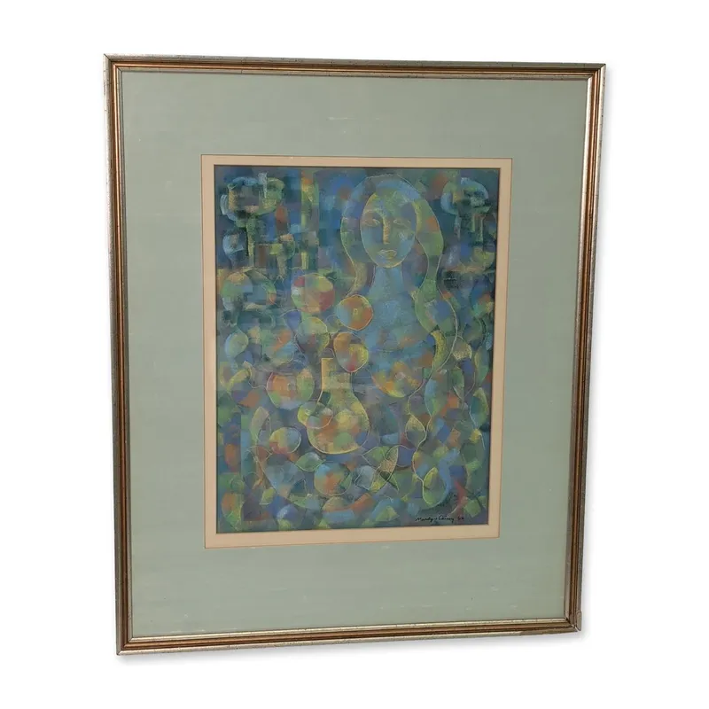 Marilyn Cassey (American 20th-21st Century) Pastel on Paper, Abstract Nude, Signed from auction in Hollywood, Florida