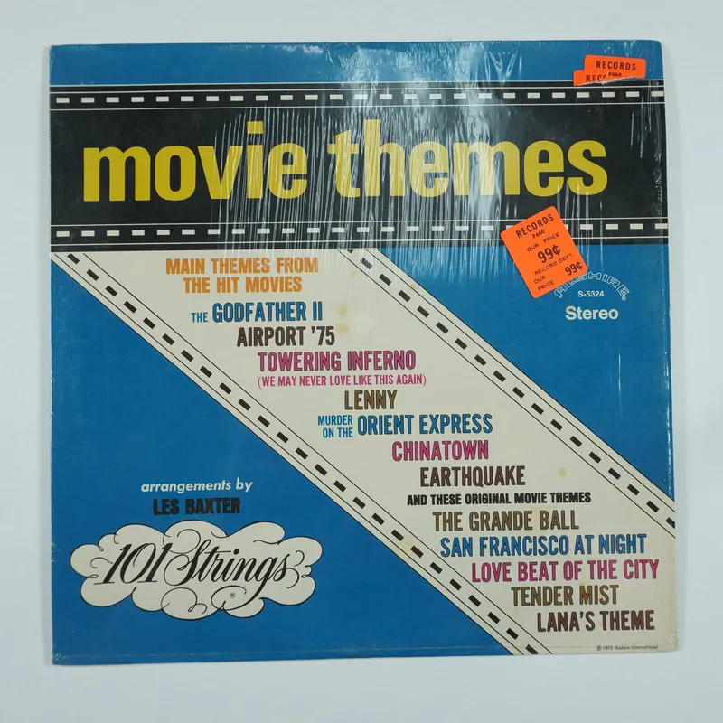 Movie Themes Vintage Vinyl LP, 101 Strings, Arranged by Les Baxter from auction in Hollywood, Florida