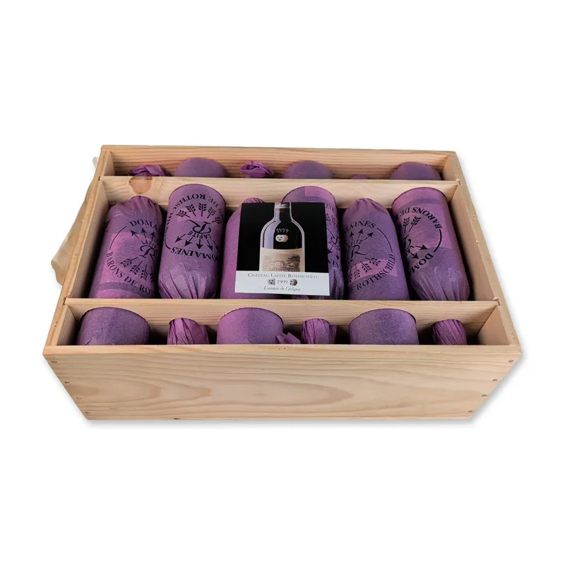 12 Bottles Chateau Lafite Rothschild First Growth Pauillac Red Wine 1999 OWC Collection from auction in Hollywood, Florida