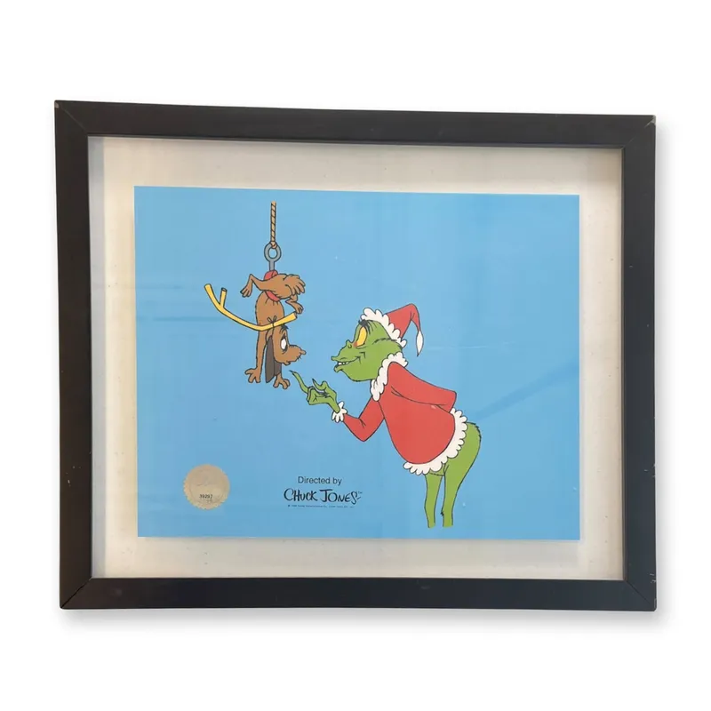 Chuck Jones How the Grinch Stole Christmas Framed Serigraph Cel from auction in Hollywood, Florida