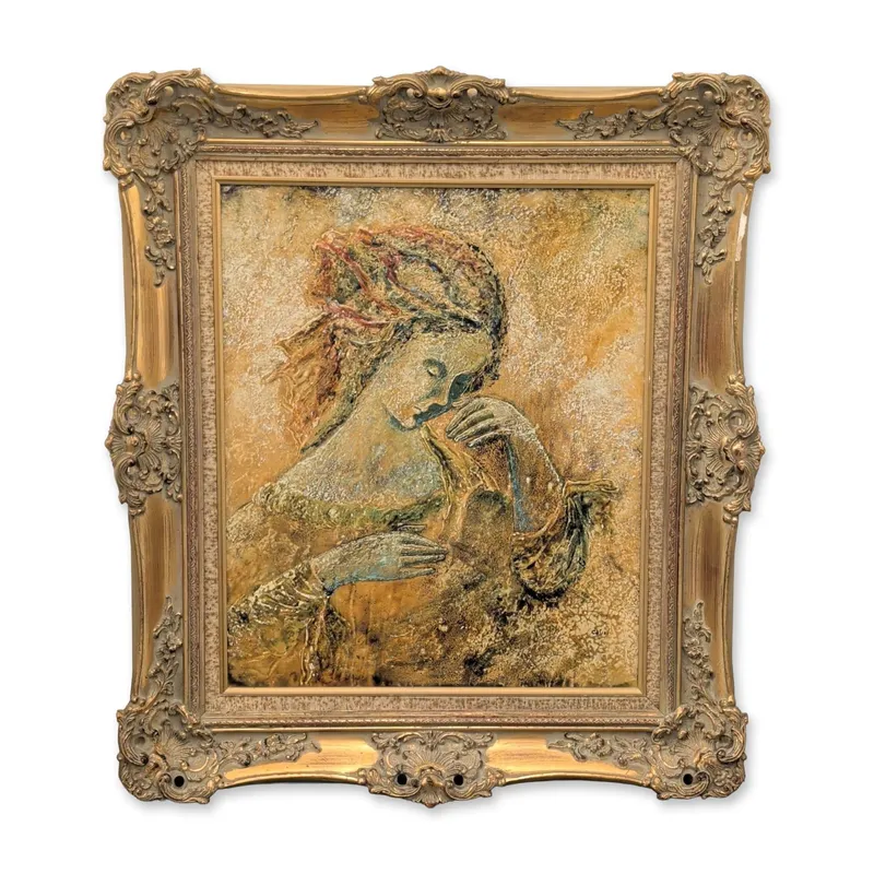 Mario Casini (Italian 20th-21st Century) Oil on Board, Portrait of a Woman, Signed from auction in Hollywood, Florida