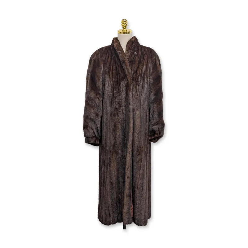 Harry Kirshner and Son Mahogany Mink Full Length Fur Coat from auction in Hollywood, Florida