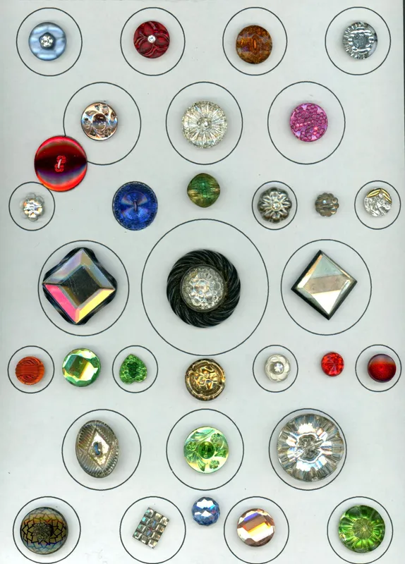 A CARD OF DIVISION ONE & THREE MIRROR BACKED BUTTONS from auction in Hollywood, Florida