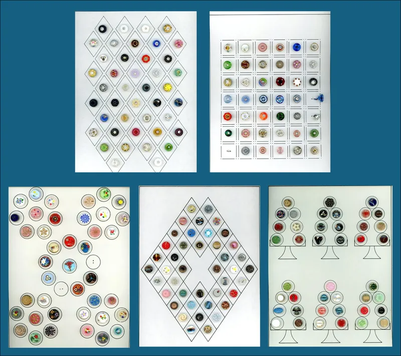 A BOX LOT INCLUDING AN ASSORTMENT OF CARDED BUTTONS from auction in Hollywood, Florida