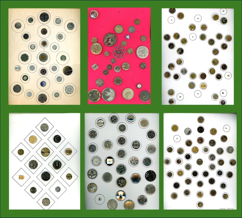 A BOX LOT INCLUDING AN ASSORTMENT OF CARDED BUTTONS from auction in Hollywood, Florida
