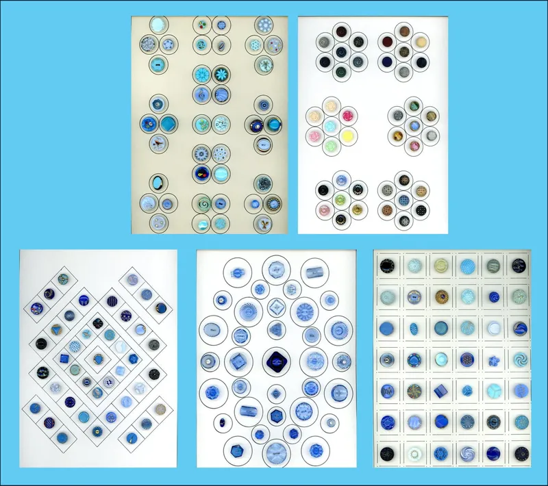 A BOX LOT INCLUDING AN ASSORTMENT OF CARDED BUTTONS from auction in Hollywood, Florida