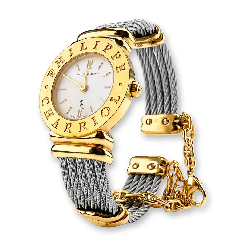 Philippe Charriol St. Tropez Gold-Plated Bracelet Watch from auction in Hollywood, Florida
