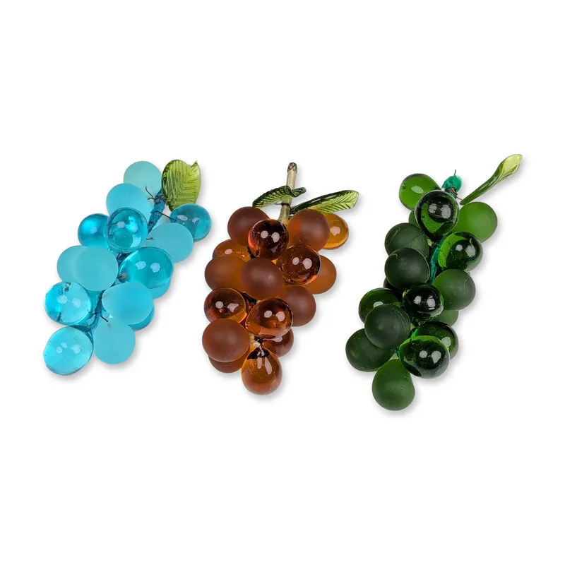 3pc Art Glass Grape Clusters from auction in Hollywood, Florida