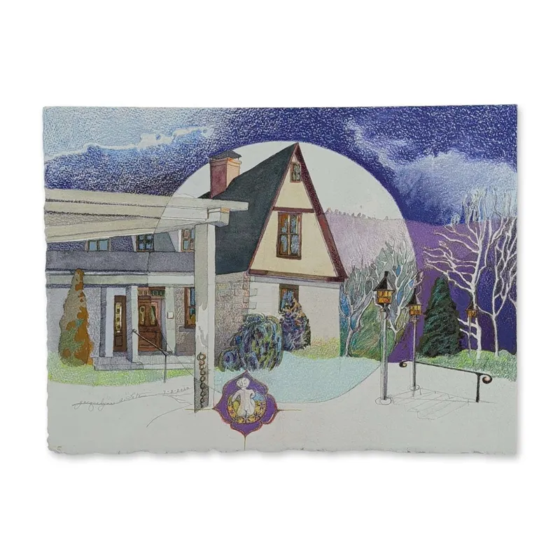Jacquelyne A. Lotz (American, b. 1935) Original Mixed Media on Paper, Signed from auction in Hollywood, Florida