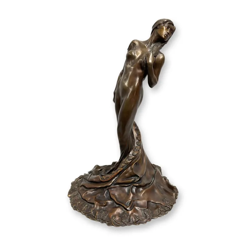 Harry McCormick Bronze Sculpture of a Draped Female Figure, 1983 from auction in Hollywood, Florida