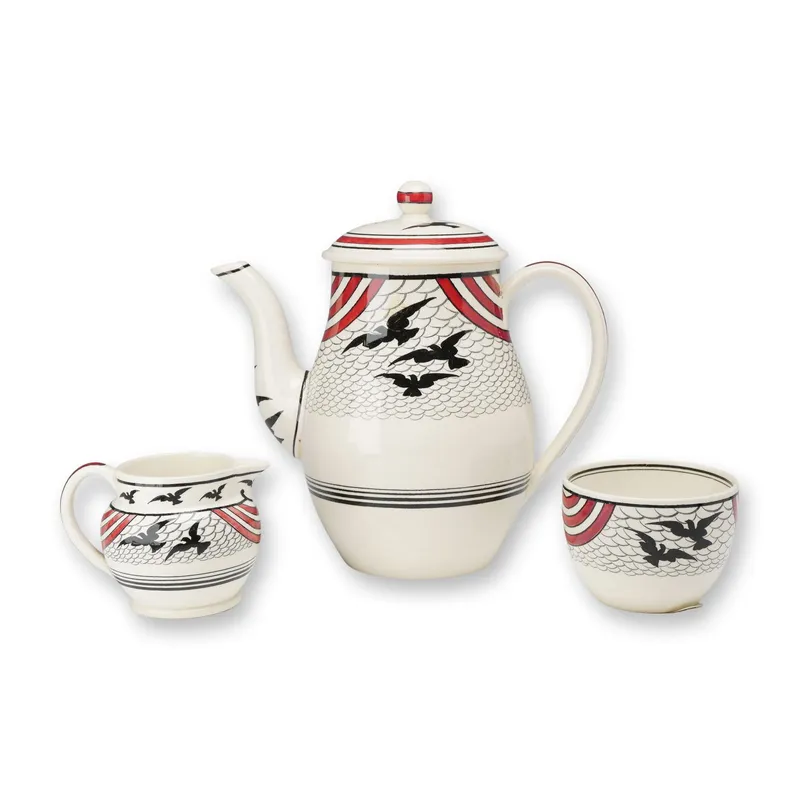 3pc Wedgwood Ceramics Including a Sunbirds Pattern Service from auction in Hollywood, Florida