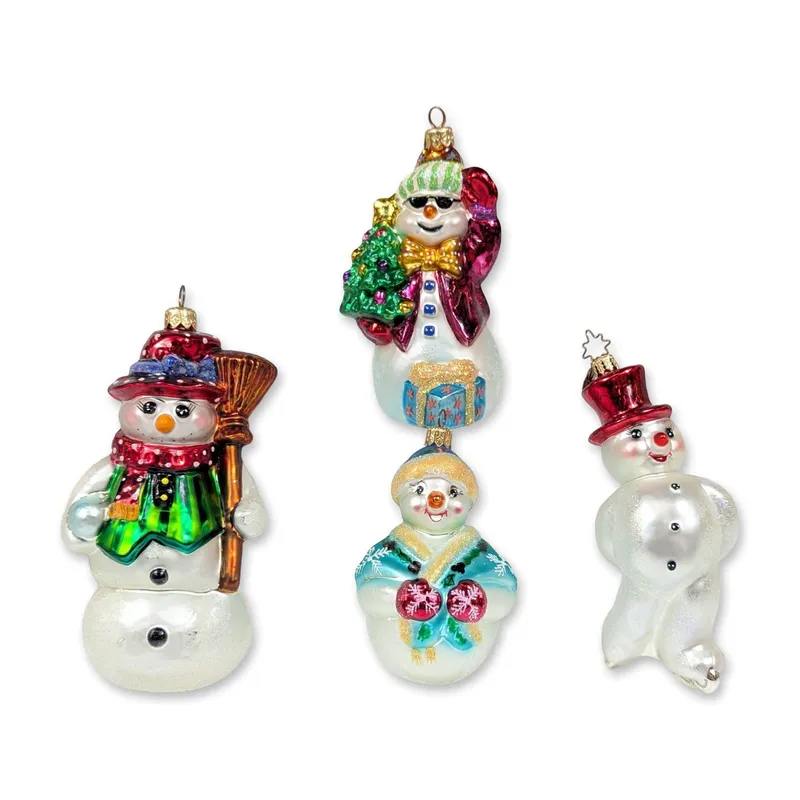 4pc Christopher Radko Snowman Ornaments from auction in Hollywood, Florida