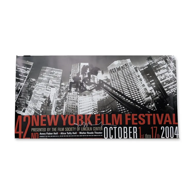 Jeff Bridges Signed 42nd New York Film Festival Poster from auction in Hollywood, Florida