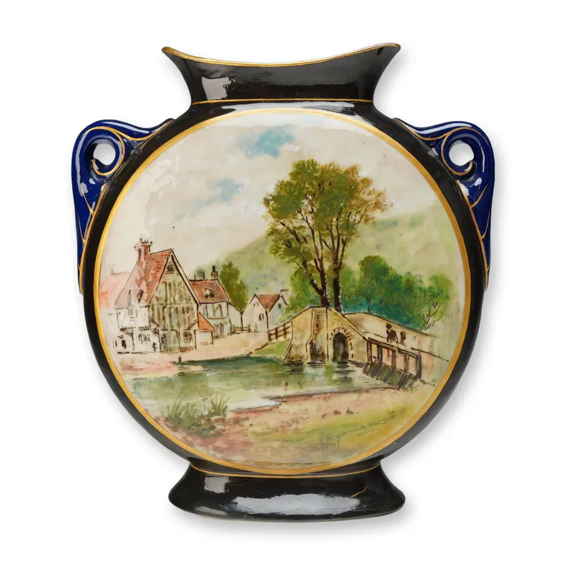 Wedgwood Glazed Earthenware Moon Flask, circa 1880 from auction in Hollywood, Florida
