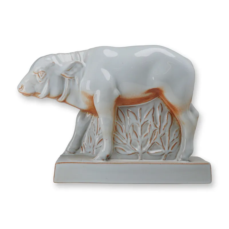 Wedgwood by John Skeaping Gray Glazed Figurine, Buffalo from auction in Hollywood, Florida