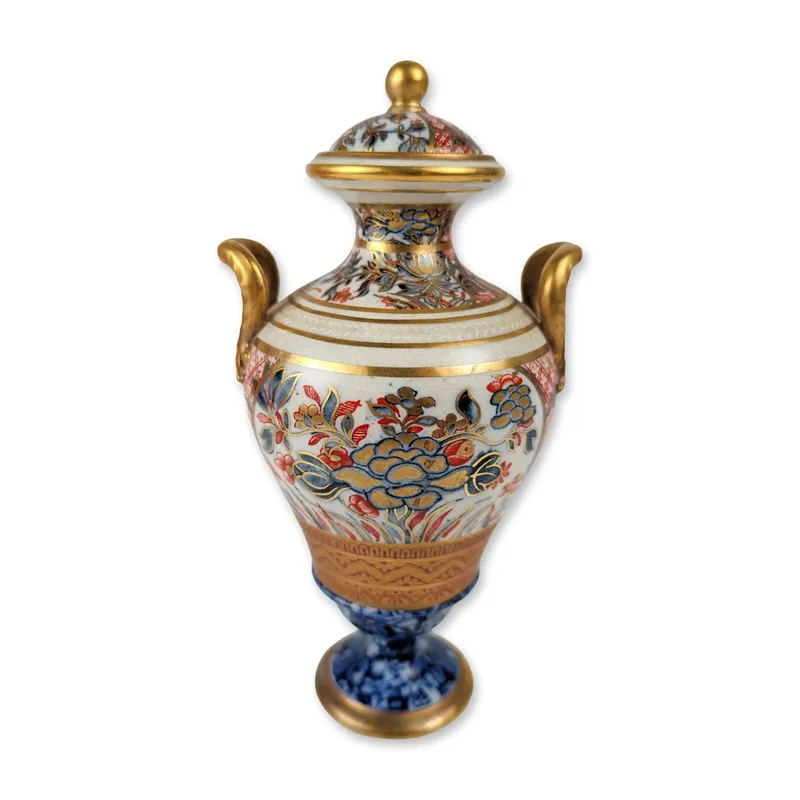 Wedgwood Imari Pattern Porcelain Lidded Vase from auction in Hollywood, Florida
