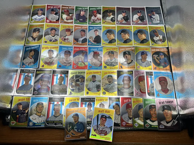 (50) 2008 Topps Heritage Chrome Baseball Cards - One is a Refractor - All Cards Are #/1959 Except Refractor - Refractor Is #/559 from auction in Greenville, Ohio