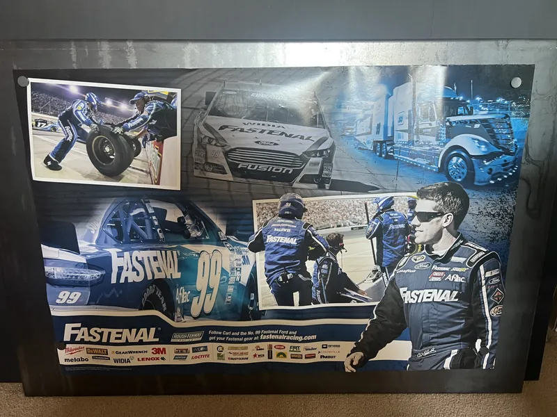 (4) Assorted Fastenal Carl Edwards Nascar Racing Posters from auction in Greenville, Ohio