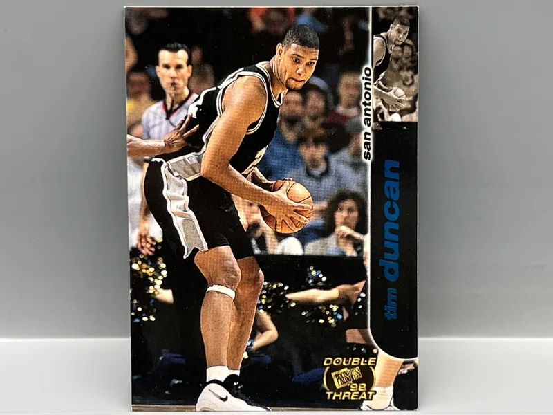 1998 Press Pass Tim Duncan Double Threat RC #35 from auction in Greenville, Ohio