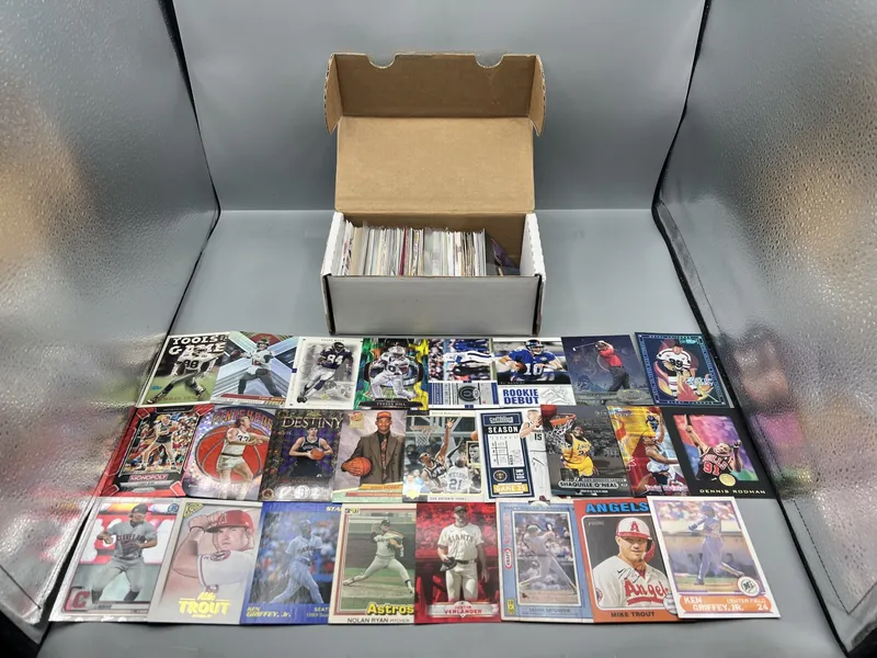 Box of Assorted Sports Cards W/ Stars, RCs, & Parallels from auction in Greenville, Ohio