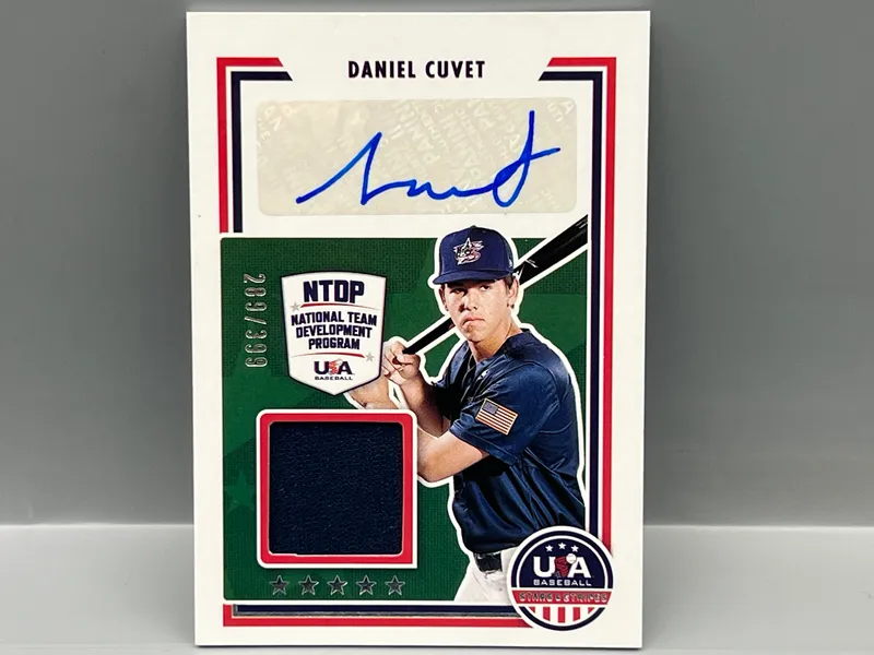 2022 Panini USA Baseball Stars & Stripes Daniel Cuvet Patch Auto #/399 from auction in Greenville, Ohio