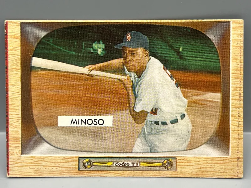 1955 Bowman Minnie Minoso #25 from auction in Greenville, Ohio