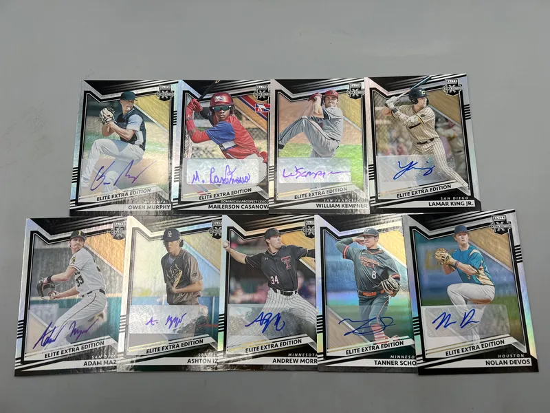 (9) 2022 Panini Elite Extra Edition Baseball Pack Pulled Autos - RCs/Prospects from auction in Greenville, Ohio