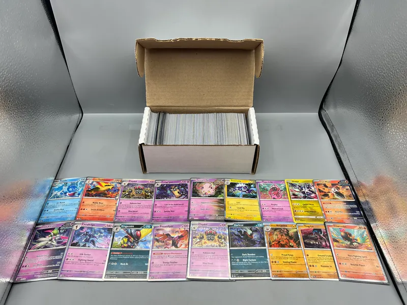 Lot of (300+) Assorted Pokemon Trading Cards W/ (75+) Reverse Holos & (30+) Holos - Various Sets & Eras from auction in Greenville, Ohio