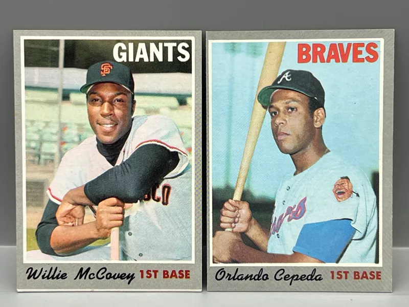 1970 Topps Willie McCovey #250 & Orlando Cepeda #555 from auction in Greenville, Ohio