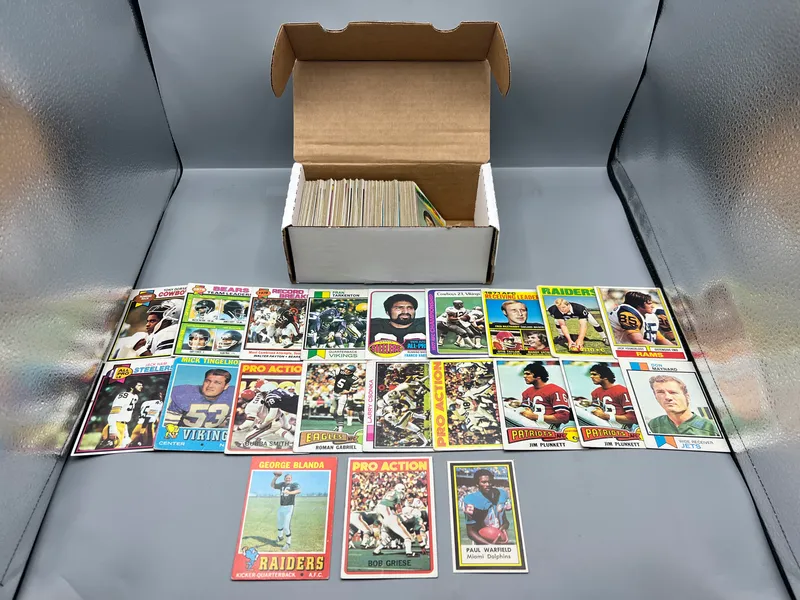 Large Box of Assorted 1970s Football Cards W/ Some Stars - Varying Conditions from auction in Greenville, Ohio