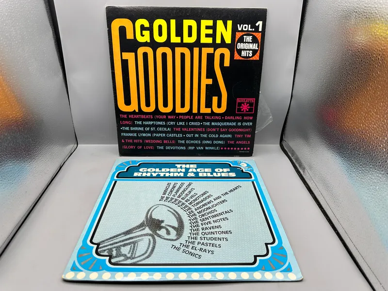 (2) Vintage Golden Goodies & Golden Rhythm & Jazz Compilation Vinyl Albums from auction in Greenville, Ohio