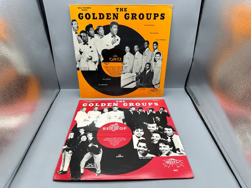 (2) Vintage The Golden Groups Vocal Group Harmony Compilation Vinyl Albums from auction in Greenville, Ohio