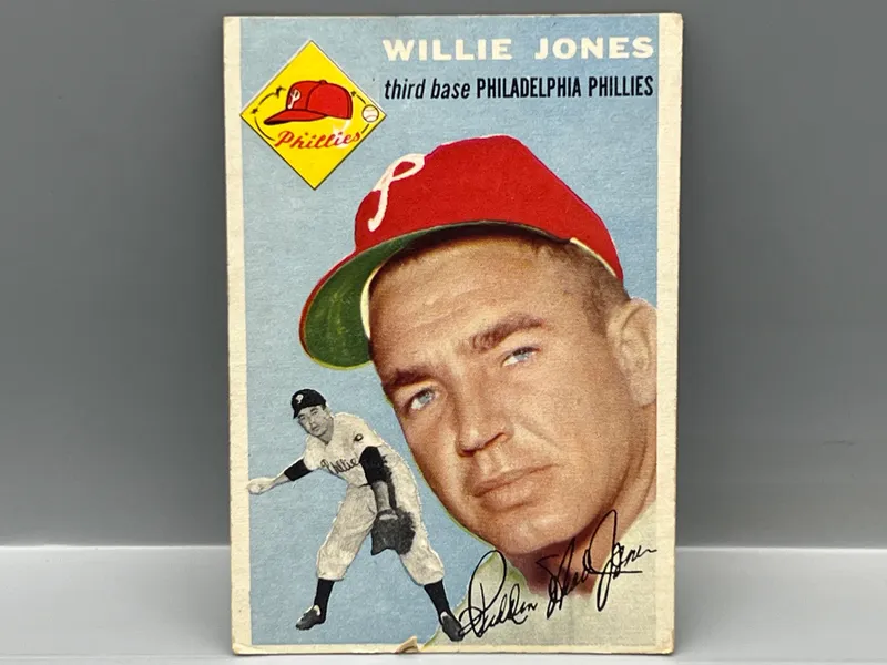 1954 Topps Willie Jones #41 from auction in Greenville, Ohio