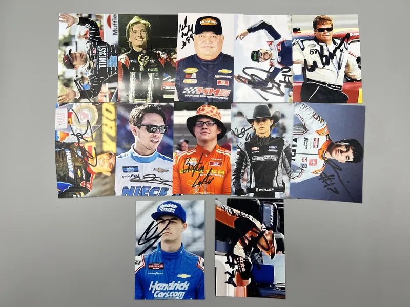 (12) Assorted Racing In Person Autographed Photographs - No COAs from auction in Greenville, Ohio