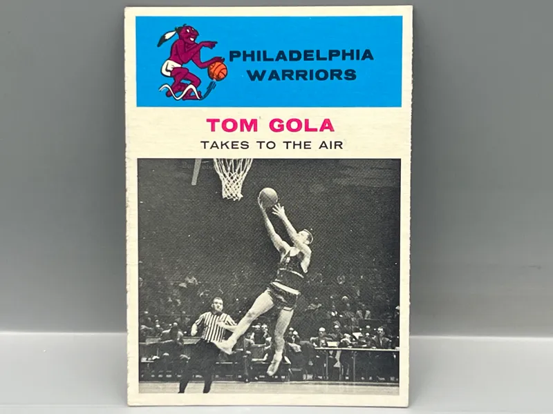 1961 Fleer Tom Gola Takes To The Air #51 from auction in Greenville, Ohio
