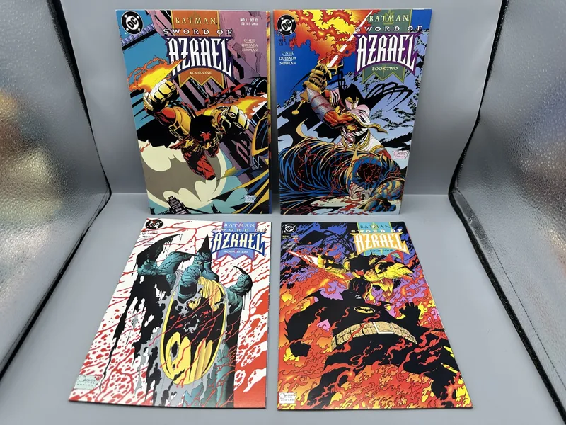 DC Comics Batman: Sword of Azrael #1-4 (1992-1993) - Complete limited series - 1st appearance of Azrael (Jean-Paul Valley) - Joe Quesada art from auction in Greenville, Ohio