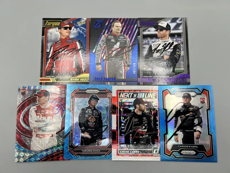 (7) Assorted Nascar Racing In Person Auto Cards - No COAs from auction in Greenville, Ohio