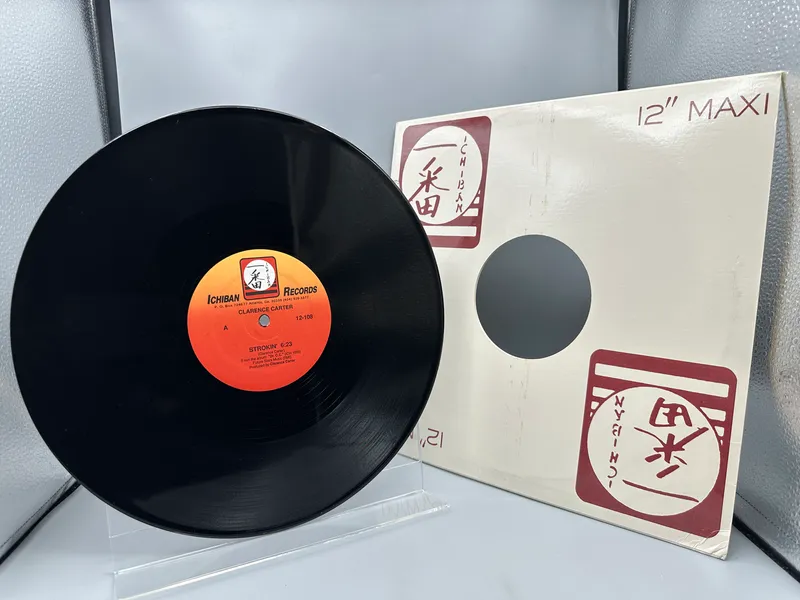 1988 Ichiban Records Clarence Carter "Strokin'" / "Dr. C. C." Vinyl Maxi-Single - 12-108 from auction in Greenville, Ohio