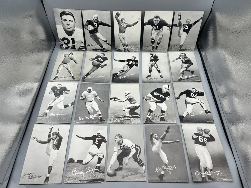(20) 1948-52 Exhibit Football Cards W/ Stars - Varying Conditions from auction in Greenville, Ohio
