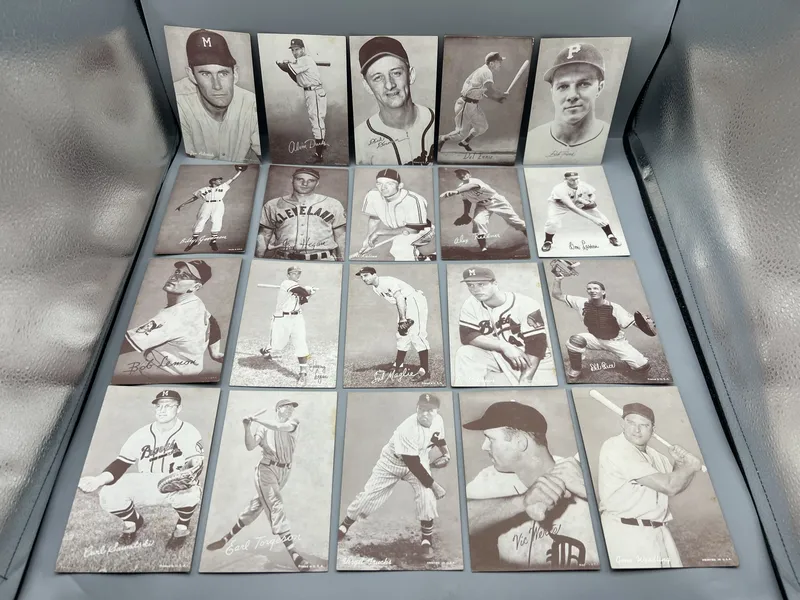 (20) 1947-66 Exhibit Baseball Cards W/ Stars - Varying Conditions from auction in Greenville, Ohio