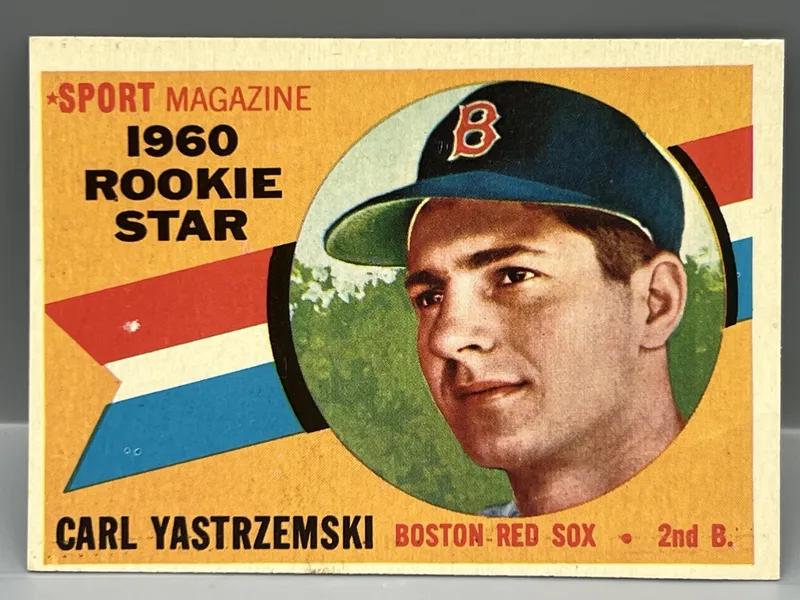 1960 Topps #148 Carl Yastrzemski RC (HOF) / Red Sox - Rookie Card from auction in Greenville, Ohio