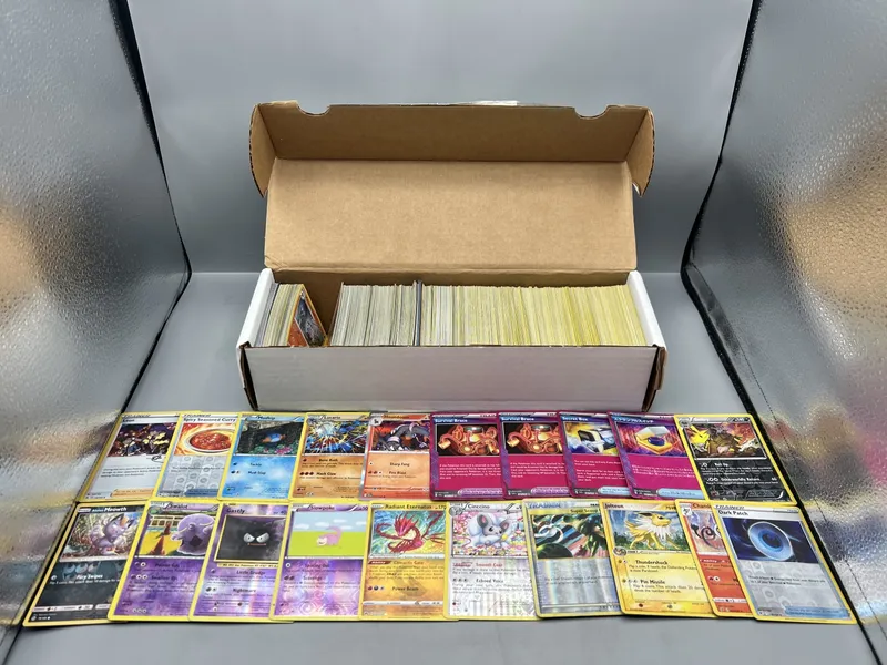 Box of Assorted Pokemon Cards W/ Holos, Reverse Holos, & Vintage Cards - Varying Conditions from auction in Greenville, Ohio