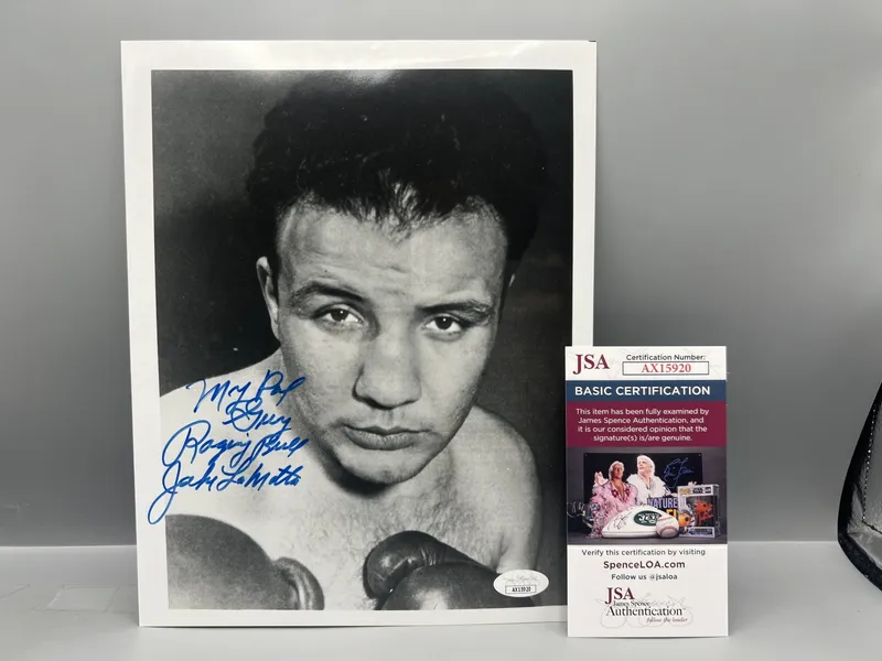 Jake LaMotta Autographed 8x10 Photograph W/ JSA Authentication COA from auction in Greenville, Ohio