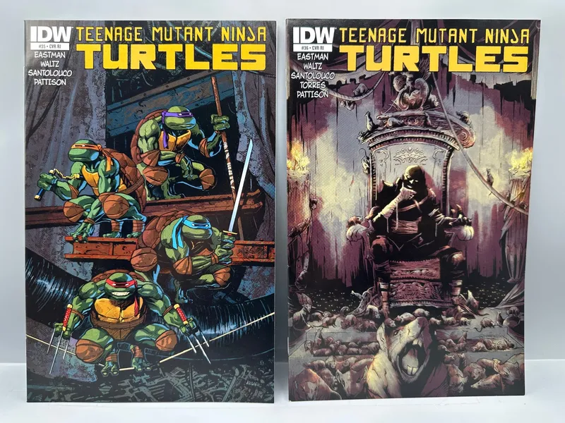 IDW Publishing Teenage Mutant Ninja Turtles #35 & #36 (2014) - Retailer Incentive Variant lot of 2 - Rat King appearance from auction in Greenville, Ohio