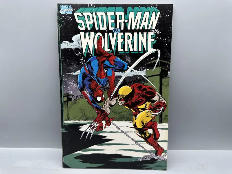 Marvel Comics Spider-Man vs. Wolverine #1 (1990) - Prestige format reprint of 1987 one-shot - Jim Owsley story and Mark Bright art from auction in Greenville, Ohio